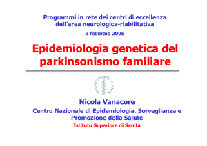 Epidemiologia genetica del parkinsonismo familiare