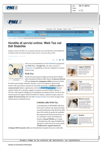 Vendita di servizi online: Web Tax nel Ddl Stabilità