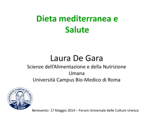 Dieta mediterranea e Salute Laura De Gara