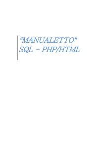 5A INF_D Manuale SQL-HTML-PHP