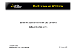 Direttiva Europea 2013-35-EU Strumentazione conforme alla direttiva: