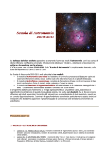 Scuola di Astronomia 2010-2011