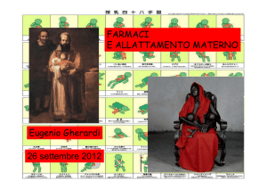 FARMACI E ALLATTAMENTO MATERNO Eugenio Gherardi 26