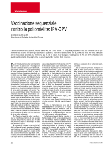 Vaccinazione sequenziale contro la poliomielite: IPV-OPV