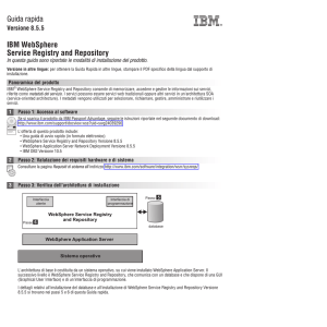 Guida rapida IBM WebSphere Service Registry and Repository