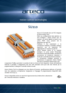 SU210 è il Controllo Assi con PLC integrato di