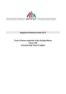 Rapporto di Riesame Iniziale 2013, CdS Bio-Ecologia Marina LM-6