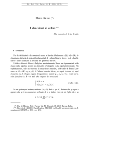 I clan binari di ordine - Rivista di Matematica della Università di Parma