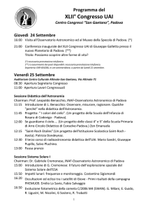 Programma del XLII Congresso UAI_Padova 2009