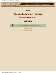 AIFA - Acido Zoledronico (Alcasta) 15/03/2010 (Livello 2)