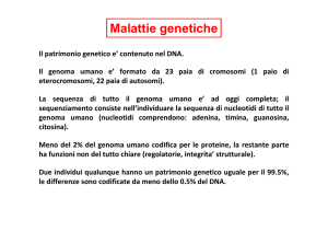 malattie genetiche_finale2 - + Corso di Laurea Infermieristica