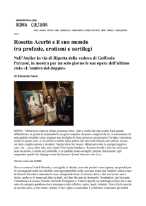 Rosetta Acerbi e il suo mondo tra profezie, erotismi e sortilegi