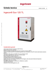 Scheda tecnica Ingecon® Sun 125 TL