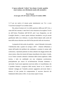 Relazione svolta il 4-10-2005 dal prof. Piero Pozzati