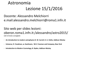 Astronomia Lezione 15/1/2016