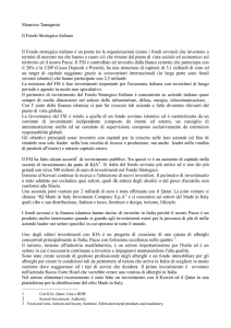 Maurizio Tamagnini Il Fondo Strategico Italiano Il Fondo