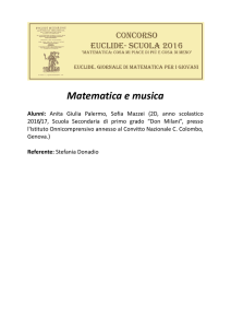 Matematica e musica - Euclide. Giornale di matematica per i giovani