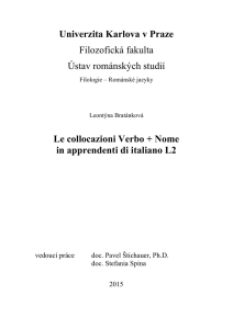 Le collocazioni Verbo + Nome in apprendenti di italiano L2