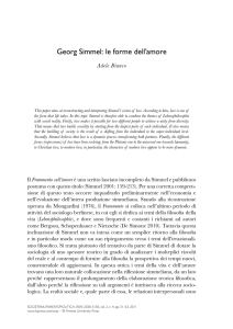 Georg Simmel: le forme dell`amore