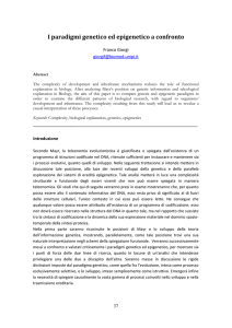Il Paradigma Genetico - Humana.Mente Journal of Philosophical