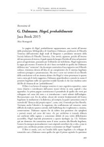 G. Dalmasso, Hegel, probabilmente Jaca Book 2015