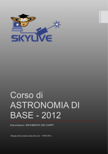 Corso di ASTRONOMIA DI BASE - 2012