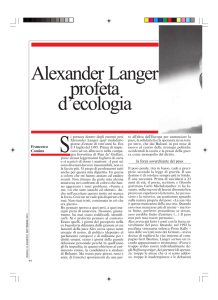 Alexander Langer profeta d`ecologia