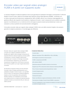Encoder video per segnali video analogici H.264 a 4 porte con