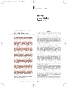 Europa e politiche familiari