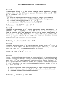 Corso di: Chimica Analitica con Elementi di statistica Esercizio 1 Ad