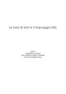Data Base e SQL - Marco Palladino