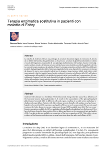 Terapia enzimatica sostitutiva in pazienti con malattia di Fabry