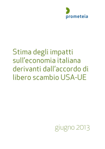 Rapporto Prometeia – Stima degli impatti sull`economia italiana
