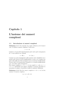 Numeri Complessi - Università degli Studi dell`Insubria