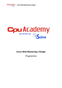 Corso Web Mastering e Design Programma