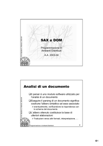 SAX e DOM Analisi di un documento