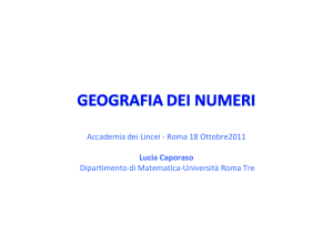 Geografia dei numeri - mat.uniroma3