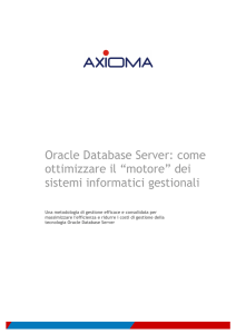 Oracle Database Server - Axioma protegge e ottimizza l`infrastruttura