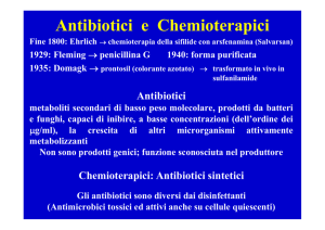 Lezione 12. Antibiotici e chemioterapici antibatterici e ant