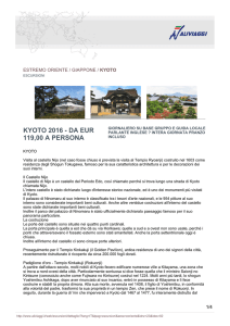 kyoto 2016 - da eur 119,00 a persona