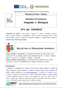 Scarica il bollettino n. 05 del 12/02/2015 - Provincia di Forlì