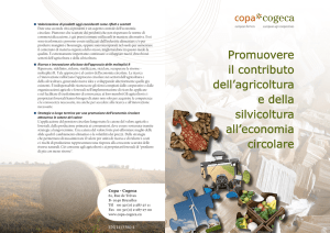 Promuovere il contributo dell`agricoltura e della - Copa