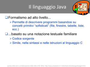 Il linguaggio Java - mauriziomancini.org