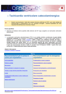 Tachicardia ventricolare catecolaminergica
