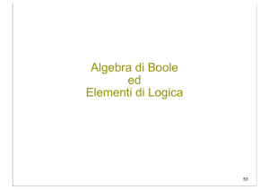 Algebra di Boole ed Elementi di Logica