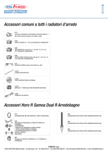 Accessori comuni a tutti i radiatori d`arredo Accessori Horo R Samoa