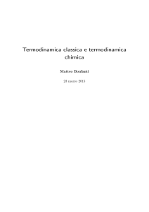 Termodinamica classica e termodinamica chimica