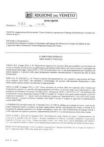 Decreto Regione Veneto n. 182 del 1 luglio 2015: "Linee di indirizzo