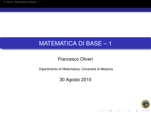 matematica di base -- 1 - Universita` degli Studi di Messina