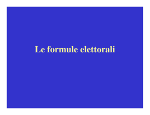 Le formule elettorali - Fondazione Roma Europea
